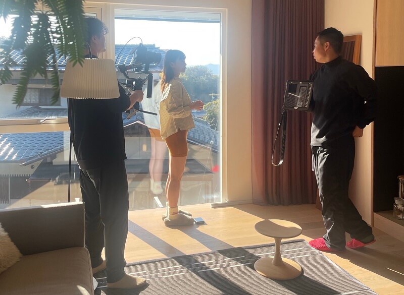 撮影現場の写真