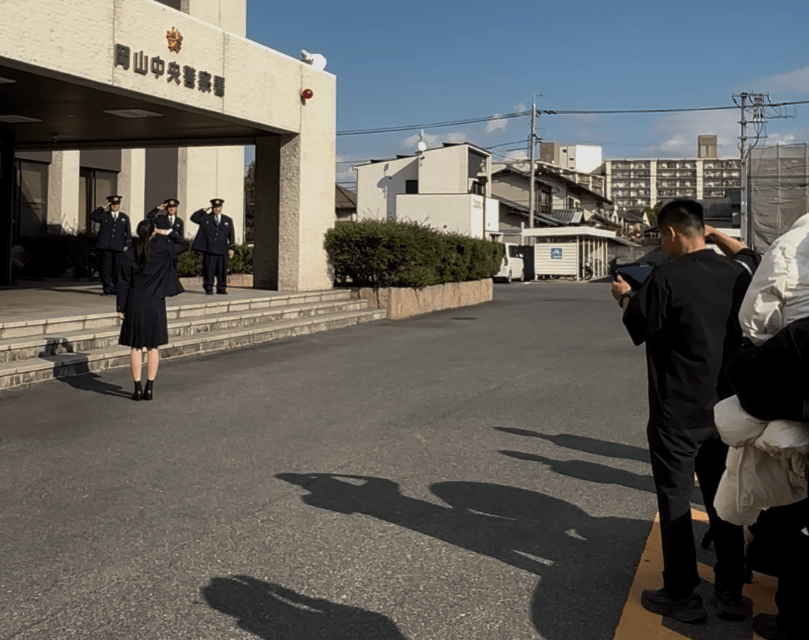防犯アプリ動画の撮影風景