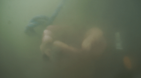 OHK(岡山放送)の水中動画撮影のロケ現場風景3