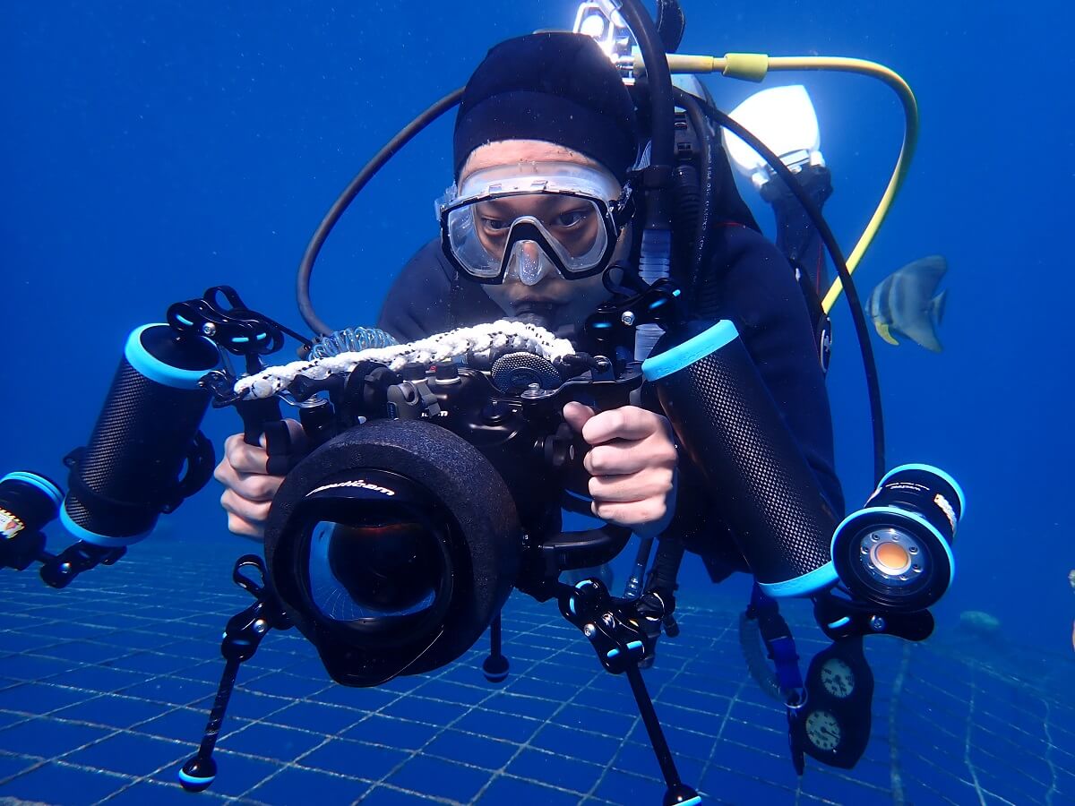 水中撮影カメラマンの写真画像